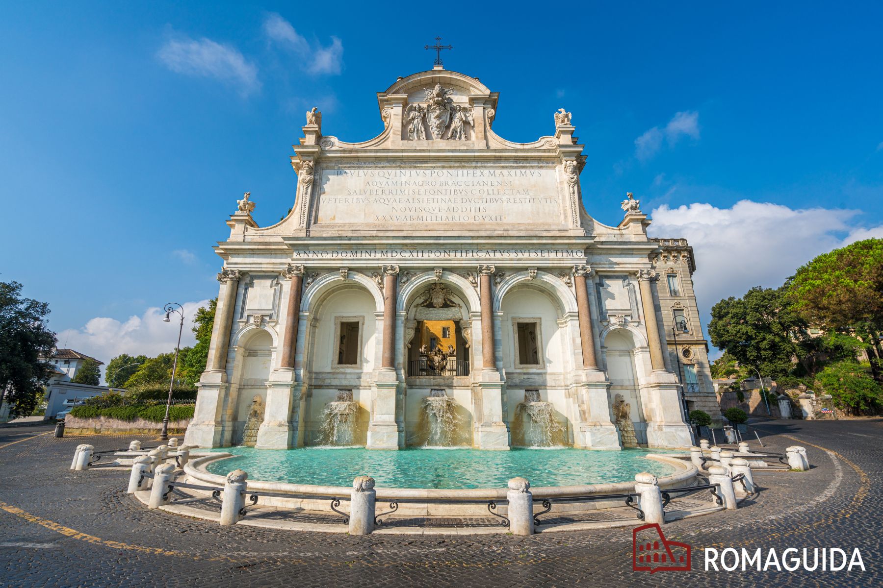 Fontana Acqua Paola Gianicolo giardino segreto Roma